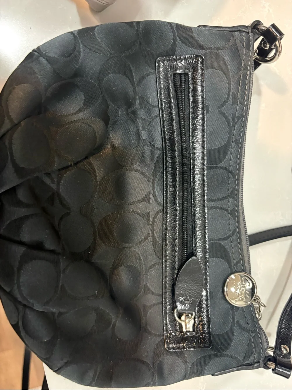 Coach Black Signature Jacquard Crossbody Bag